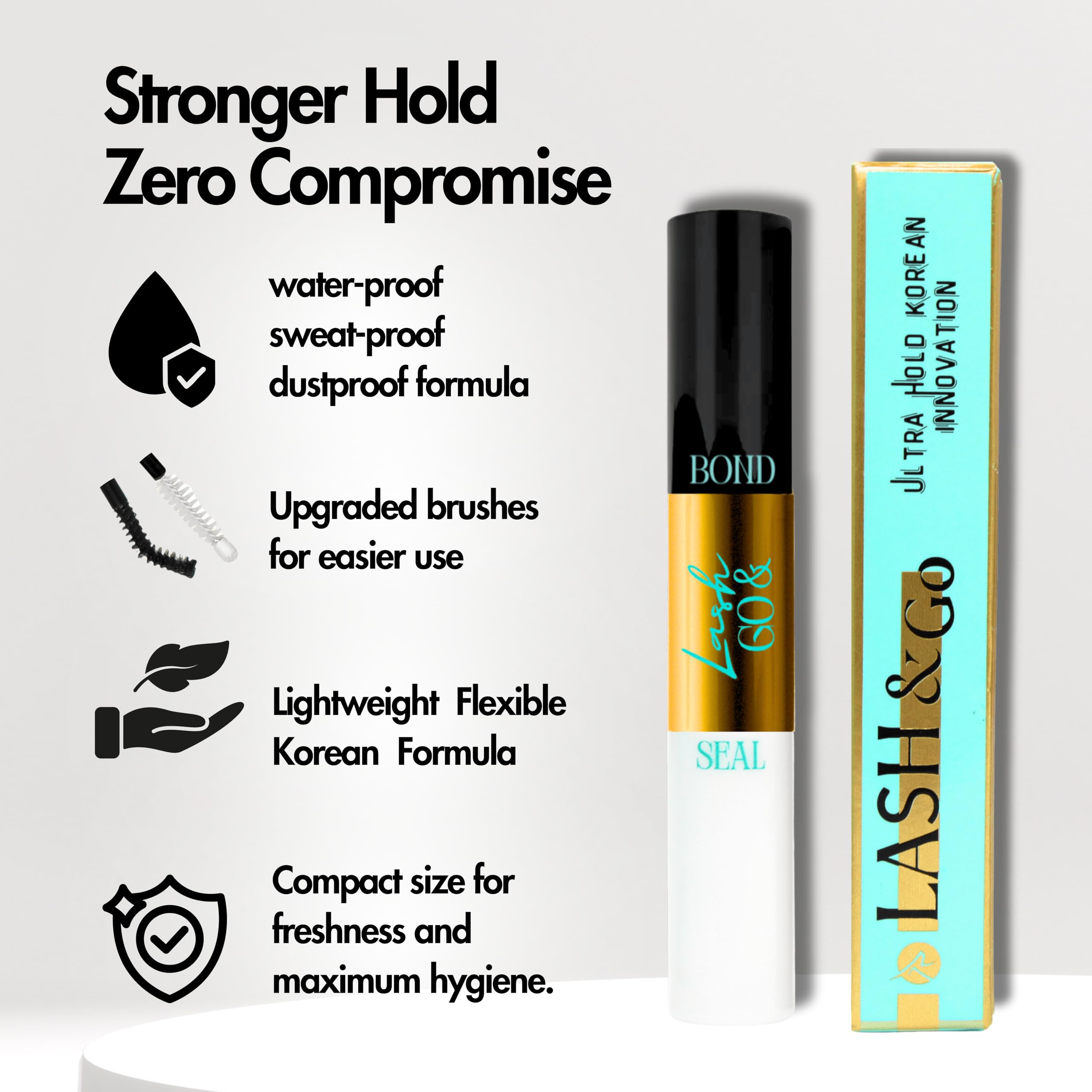Gazelle Luxury 360 spiral bond brush enabling precise, clump-free application.