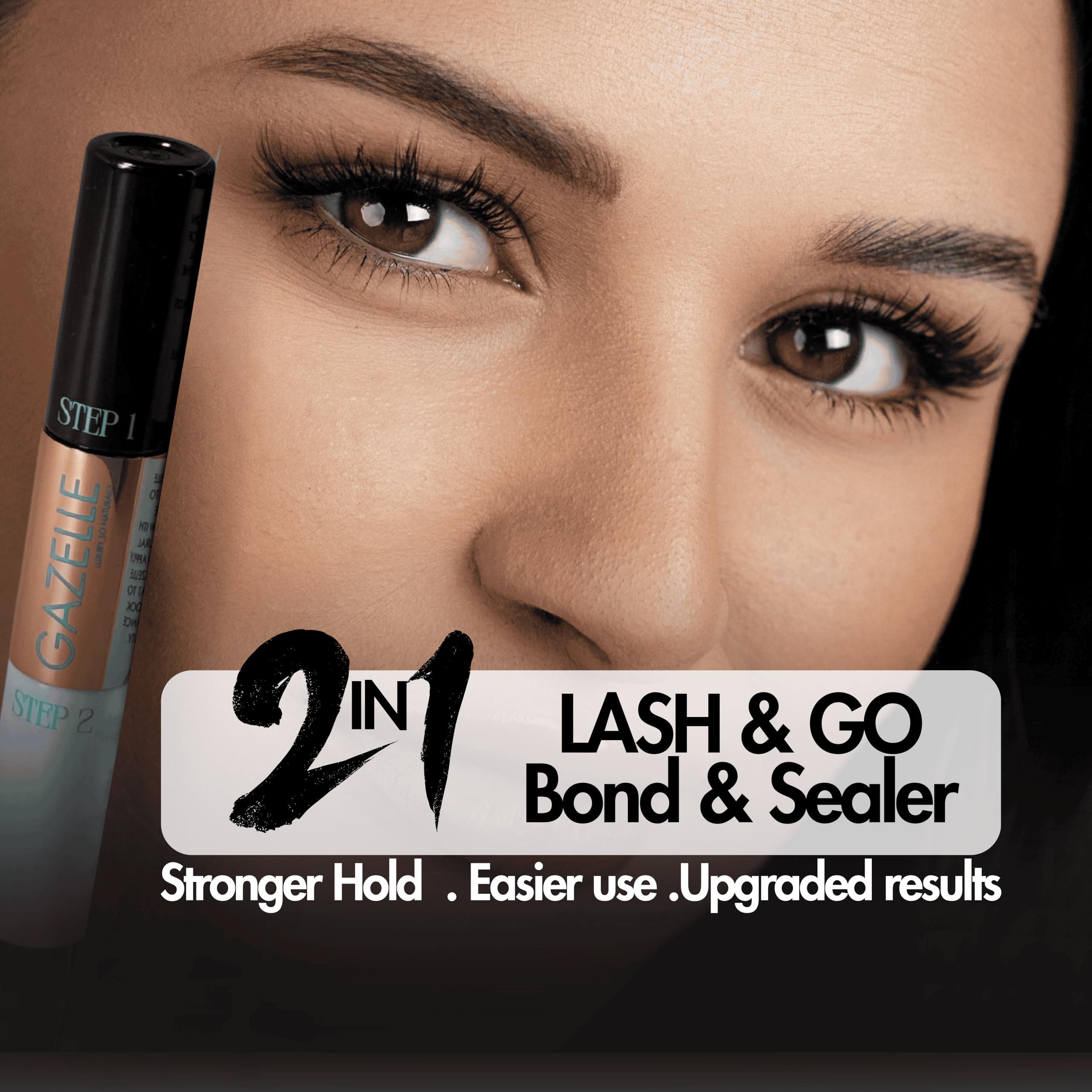 Gazelle Luxury latex-free formula designed for sensitive eyes and comfortable wear.