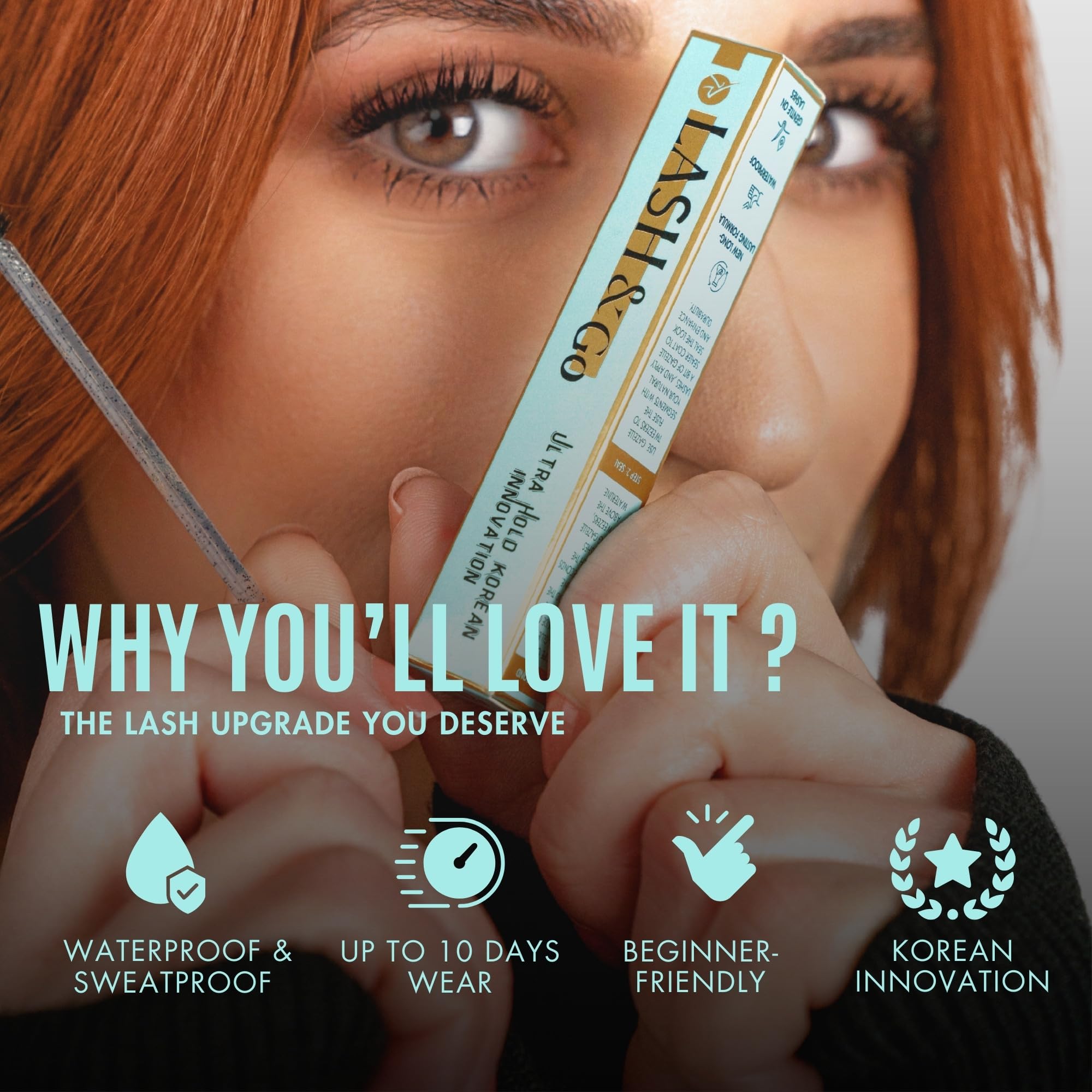 Gazelle Luxury compact bottle perfect for at-home lash extensions and touch-ups.