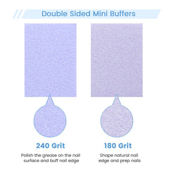 GAZEPLUS dual-grit buffer 180/240 for quick smoothing and buffing