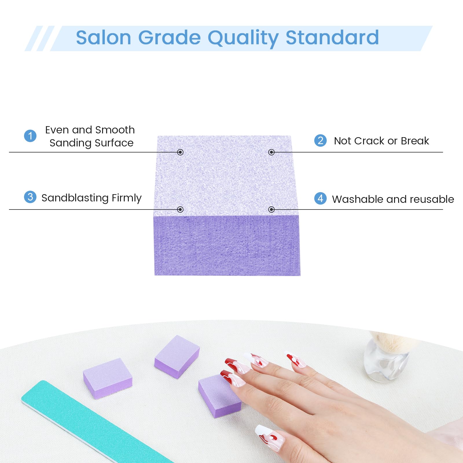 GAZEPLUS durable sponge-backed buffer resists chipping during use