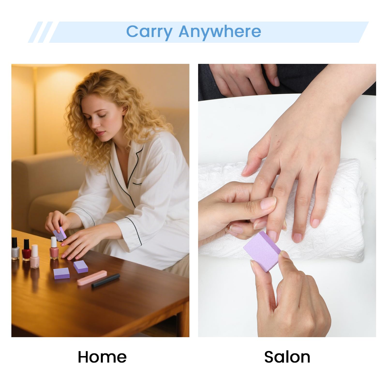 GAZEPLUS portable buffing kit fits in purse for on-the-go manicures
