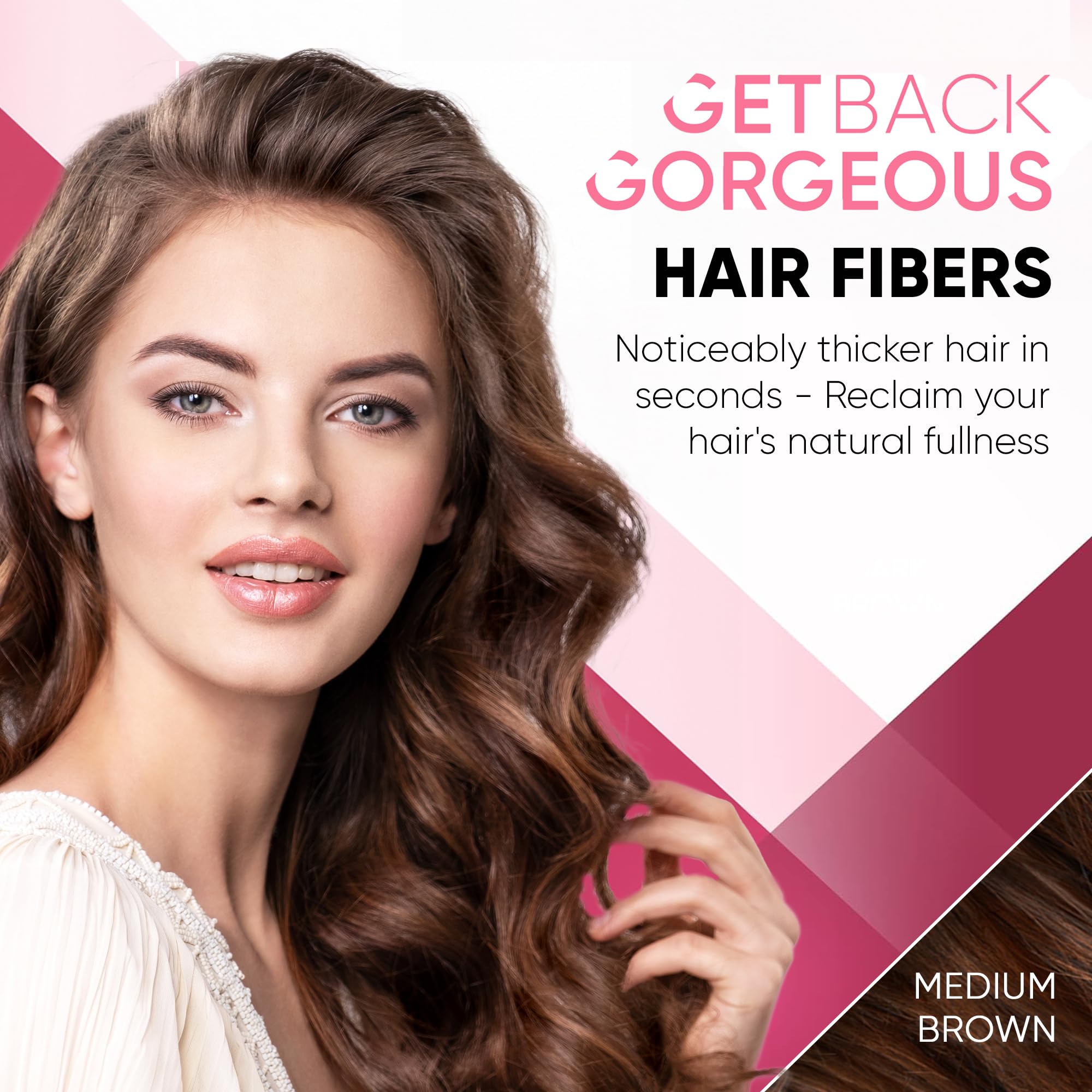 GBG Hair Fibers dry application demonstrates easy, precise dispensing.