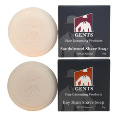G.B.S men's shaving soap sandalwood round showing rich lather for a smooth shave