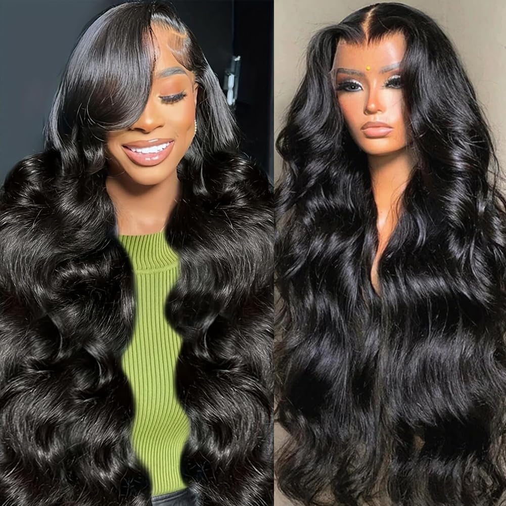 GBUN 13x6 lace front wig in natural color with body wave for versatile styling