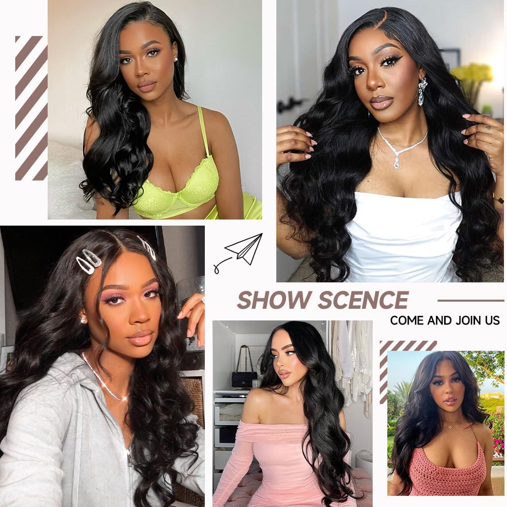 GBUN transparent lace front wig creates a seamless natural hairline