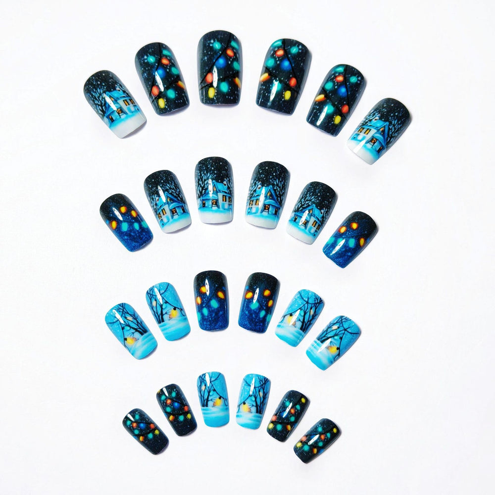 GCSQW glossy acrylic press-on nails ideal for quick DIY beauty