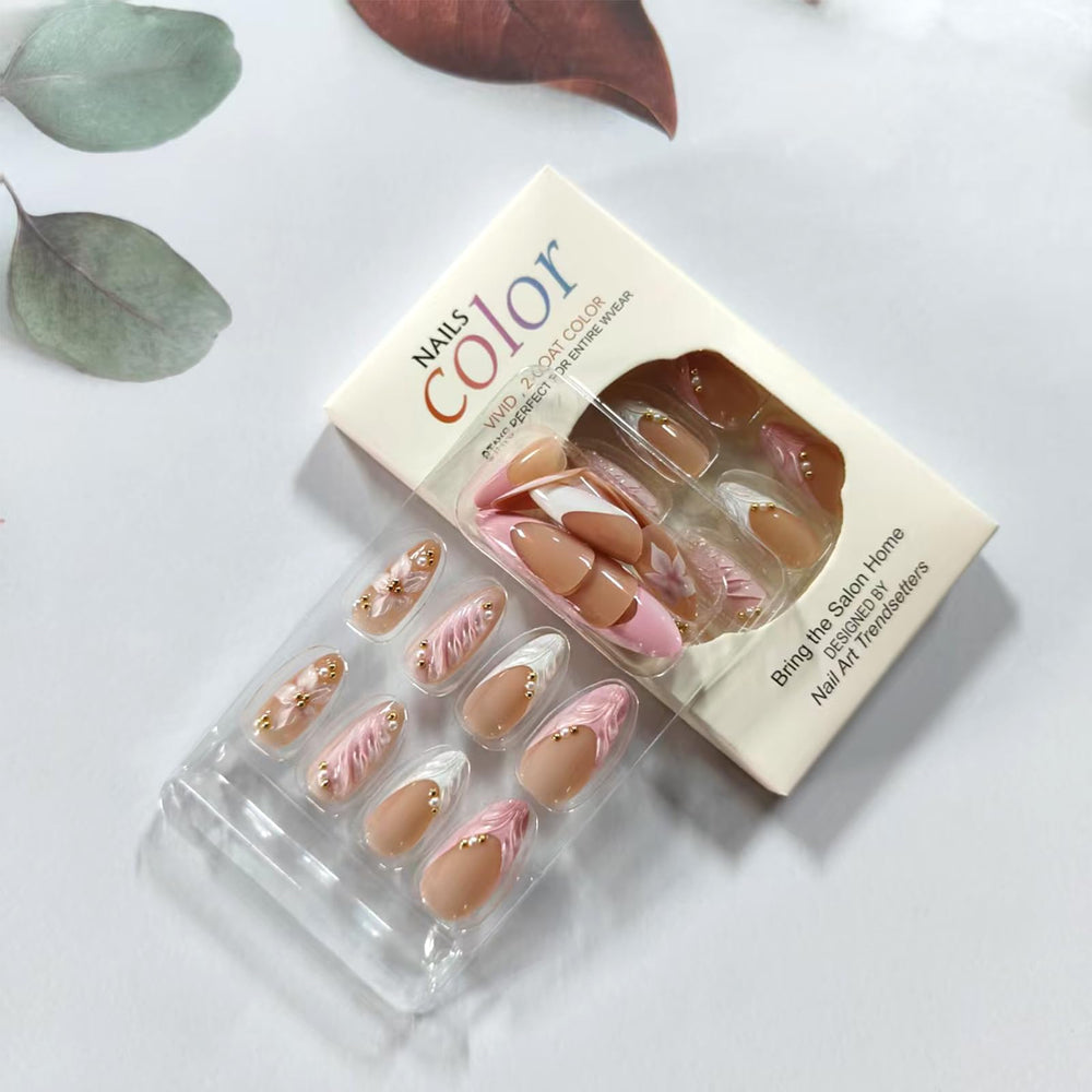 GCSQW jelly glue-on nails for quick at-home application