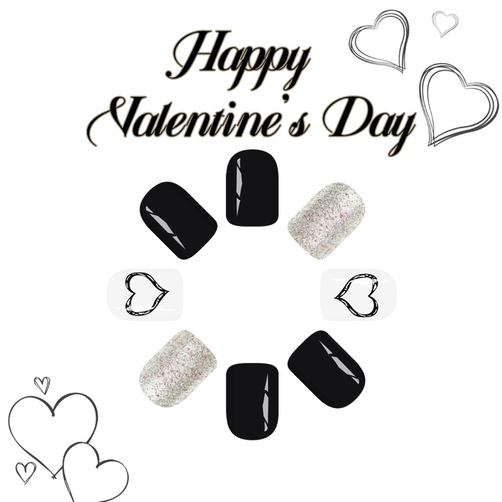 GCSQW short square nails offer comfortable fit and quick glamour.