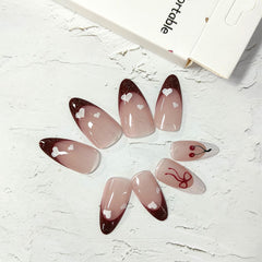 GCSQW Valentines heart design nails add romantic flair for date night.