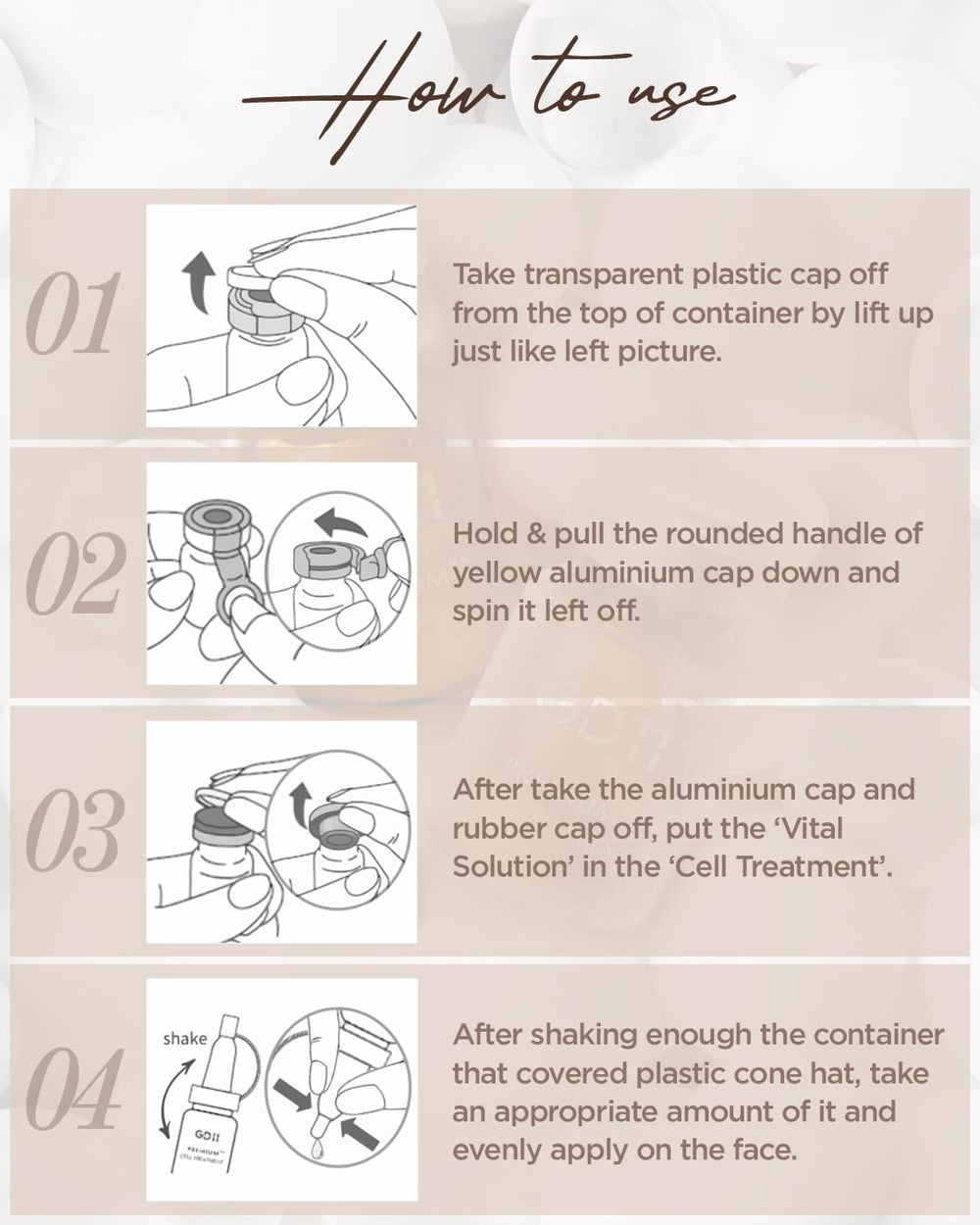 GD11 Premium Cell Treatment pine bark antioxidant ingredient supports refresh and protection.