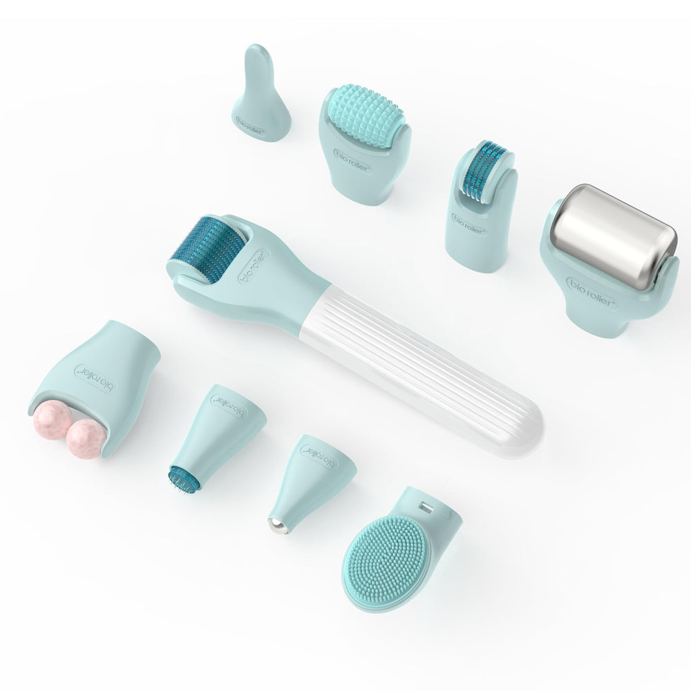 Gdbanlimi derma roller kit in use showing easy roll technique