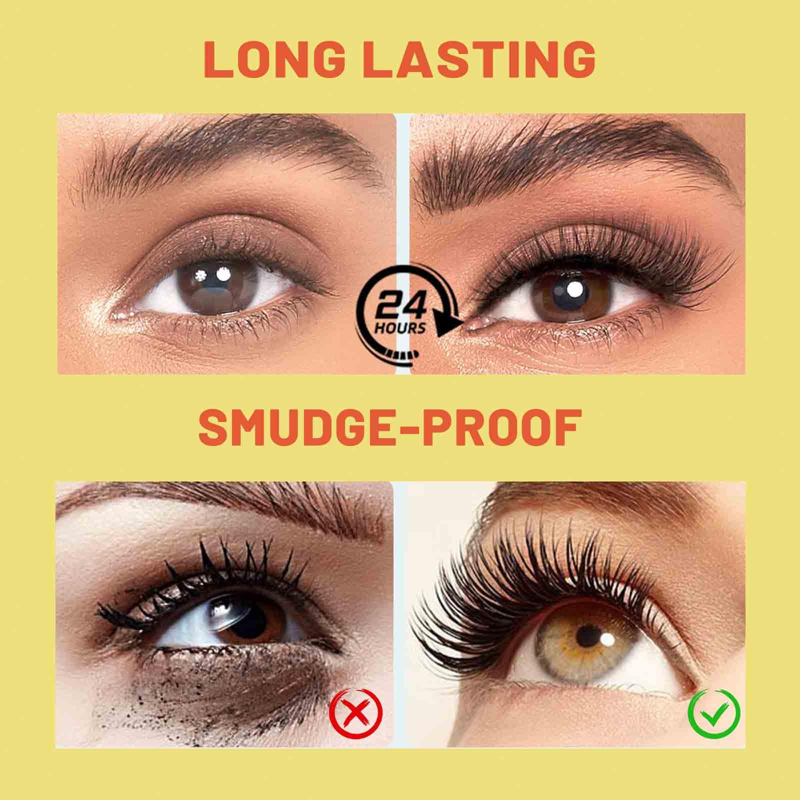 Geabiet Bubble Mascara removal with warm water and gentle wipe for lashes.