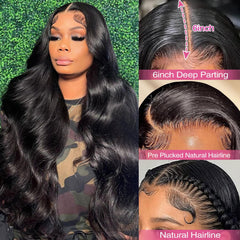 Gearina 13x6 lace front wig showing baby hairs for a realistic hairline