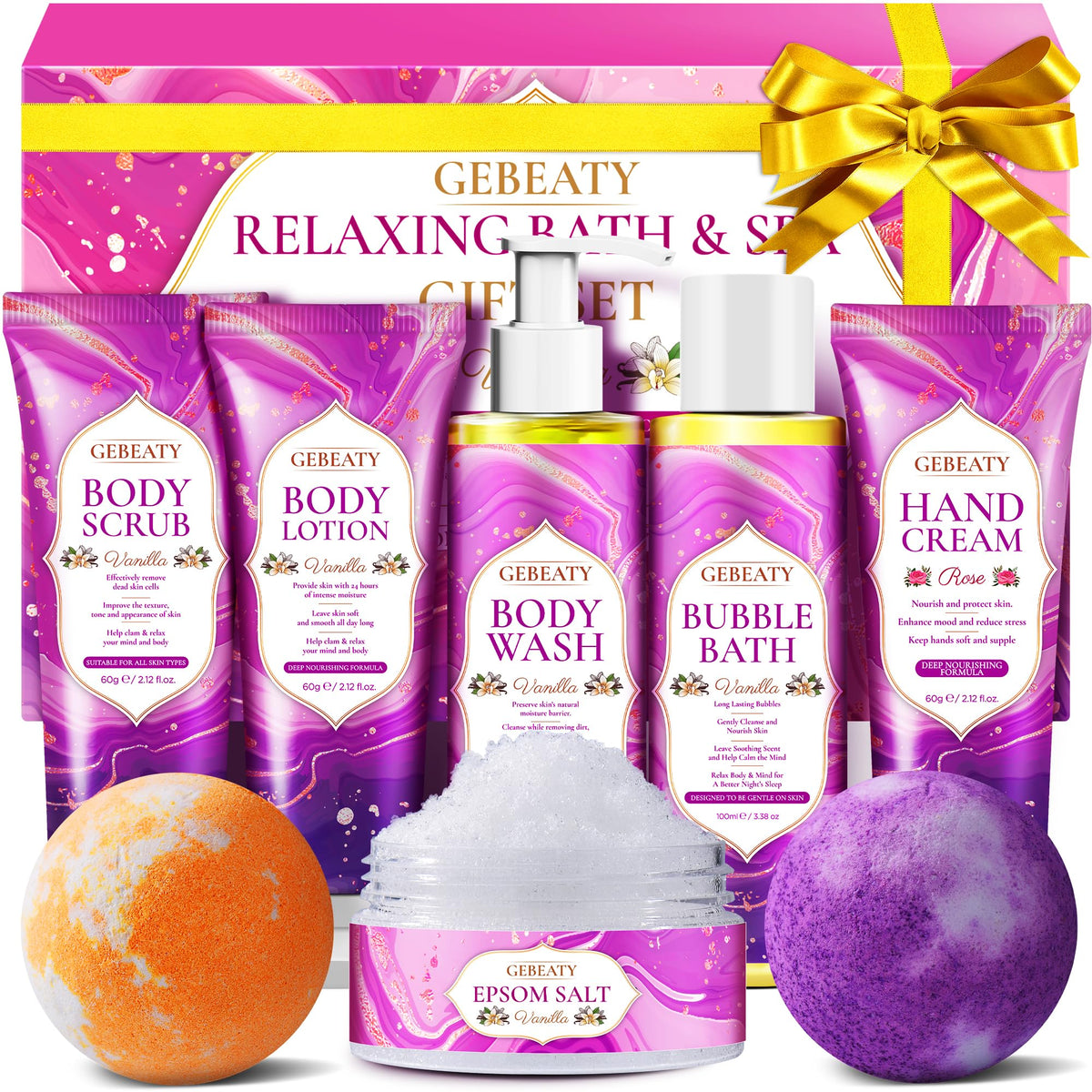 GEBEATY Vanilla Body Wash for soothing daily self-care.