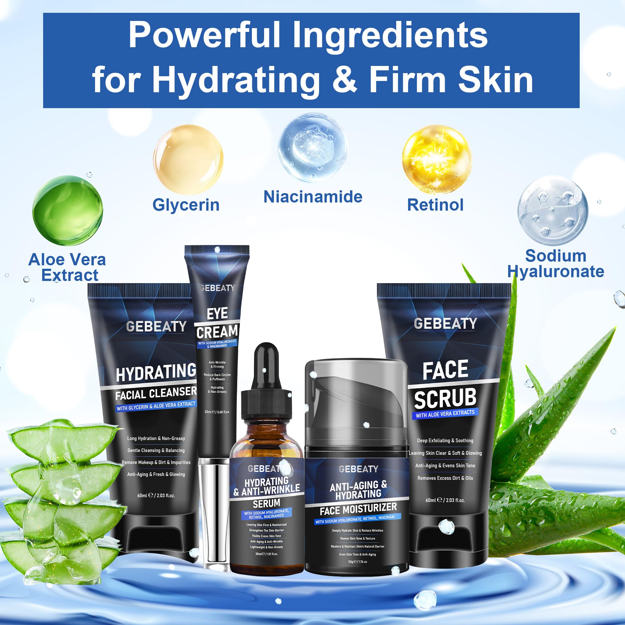 GEBEATY facial serum supports elasticity and an even tone.