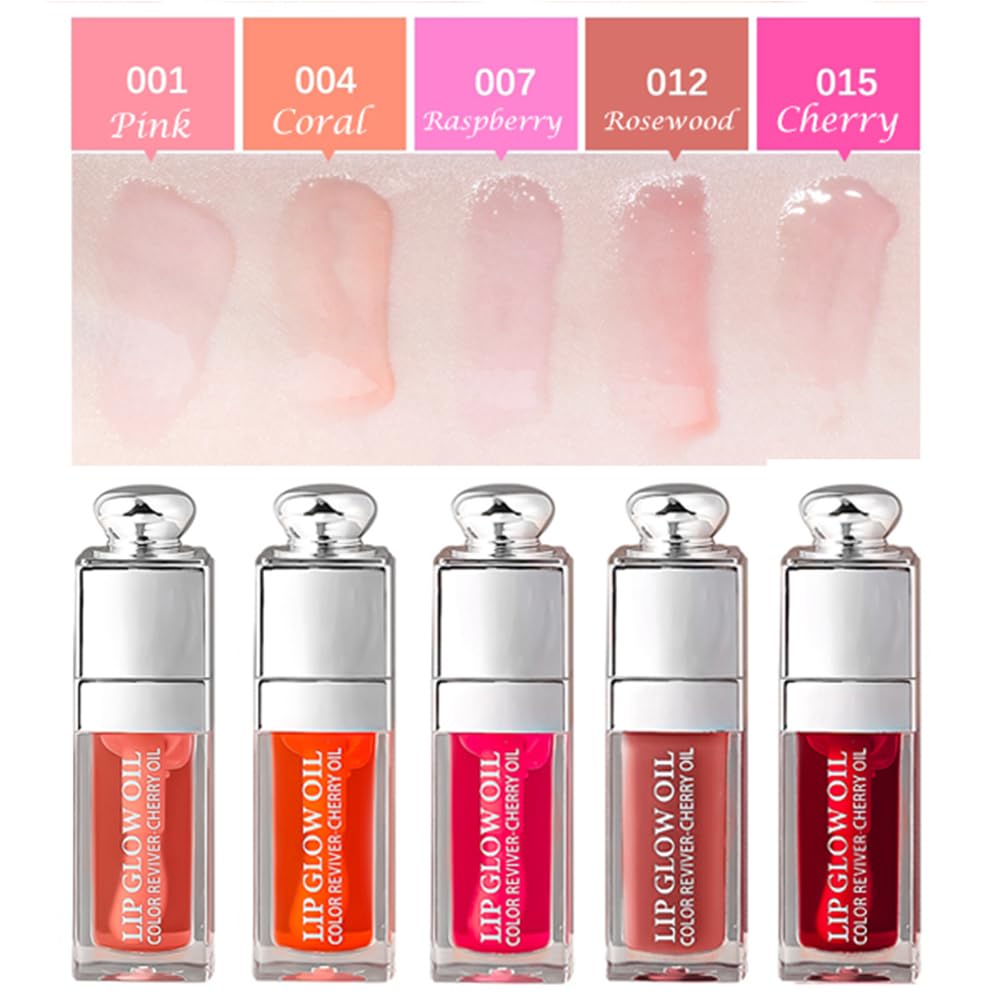 Travel-friendly tube of GECOMO Raspberry Lip Glow Oil ready for on-the-go hydration.