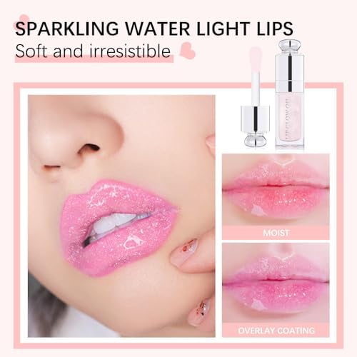 GECOMO lip gloss with pearly shimmer delivers glossy, eye-catching lips.