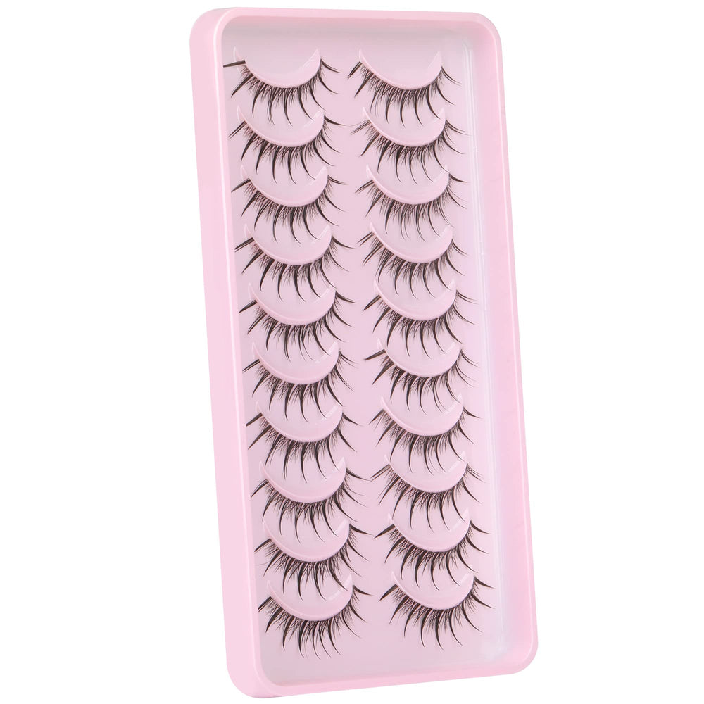Geeneiya 12mm wispy clusters close-up highlighting natural finish.