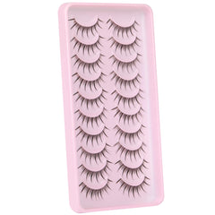 Geeneiya 12mm wispy clusters close-up highlighting natural finish.