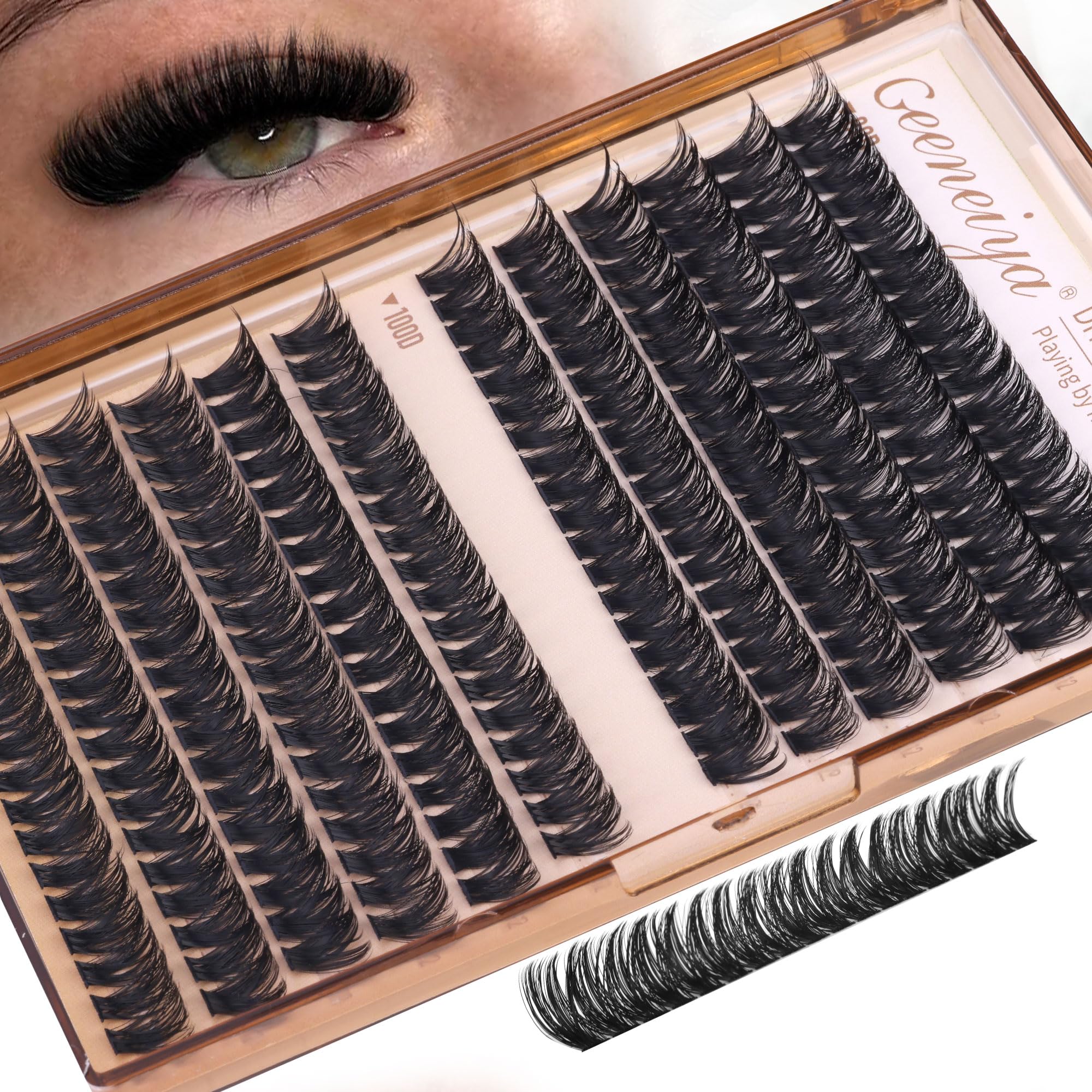 Geeneiya application tips with tweezers for seamless blend.