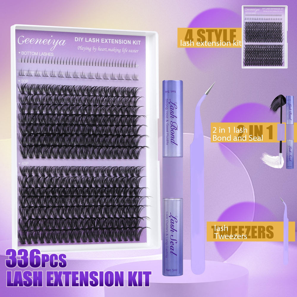 Geeneiya at-home lash extensions setup for your DIY beauty routine.