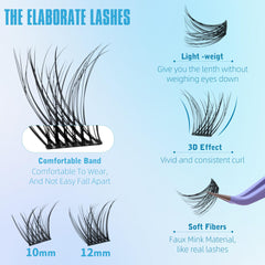 Geeneiya C-curve lash clusters offer a natural curl for most eye shapes