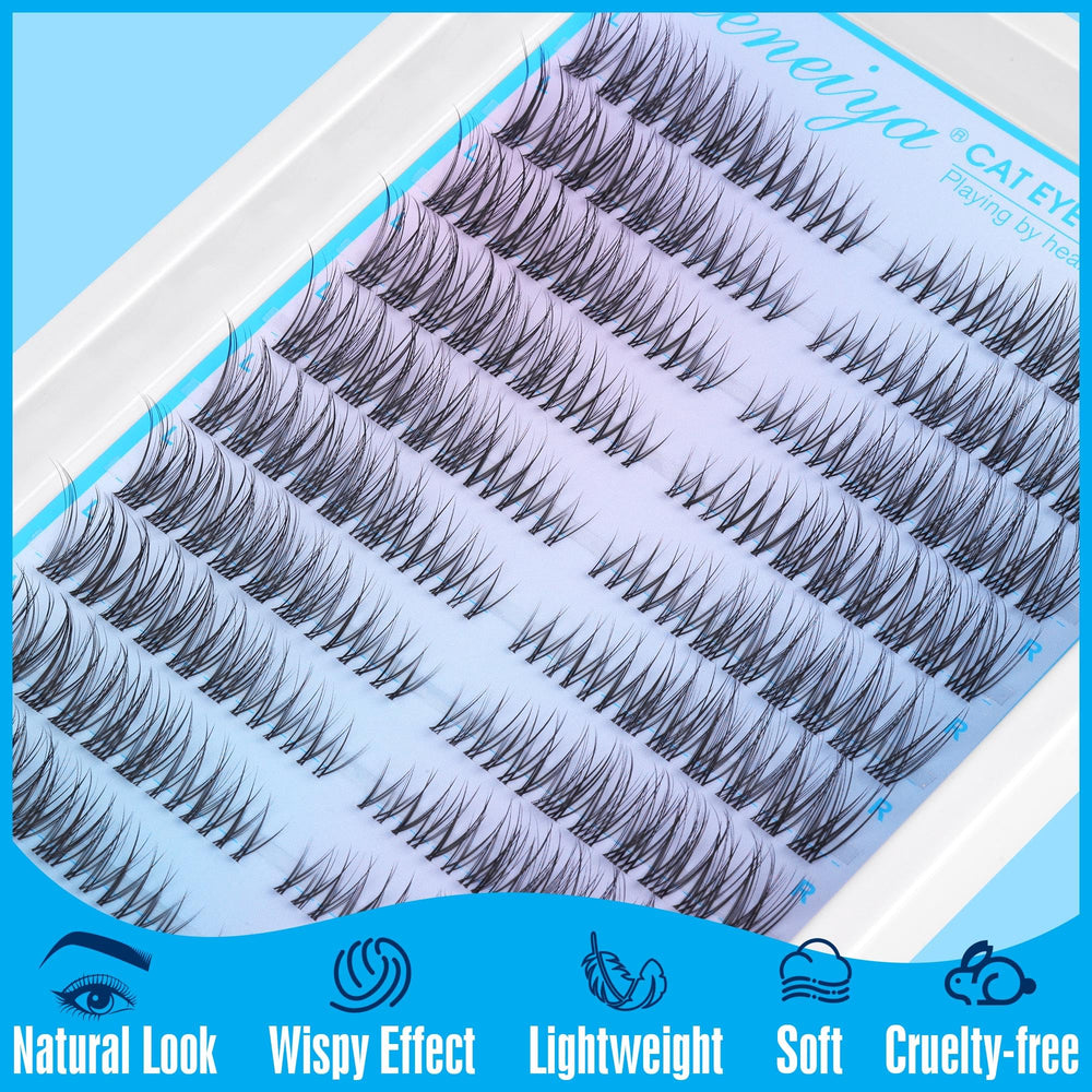 Geeneiya cat-eye lash clusters are easy for at-home styling