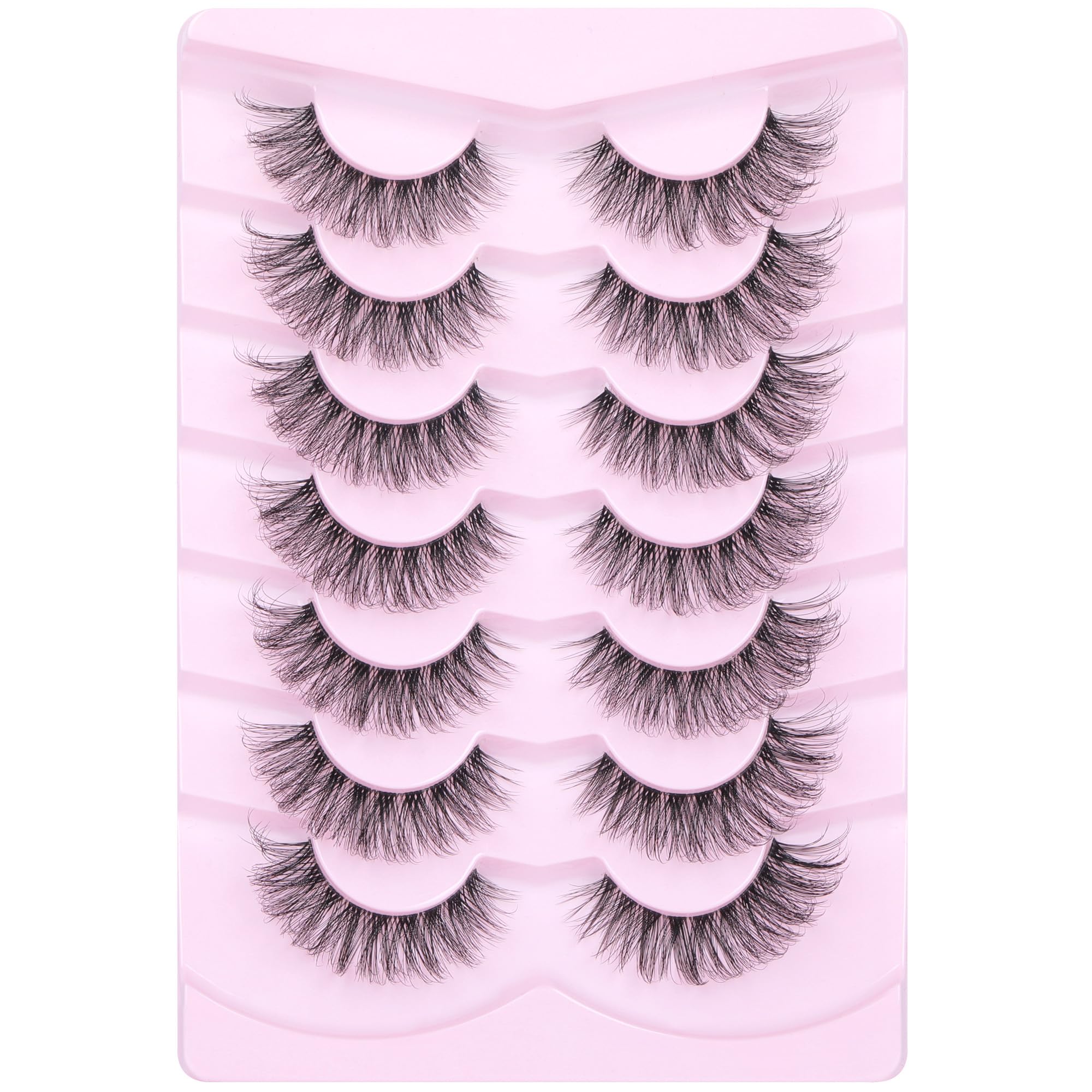 Geeneiya 15mm lashes delivered as seven pairs for versatile looks