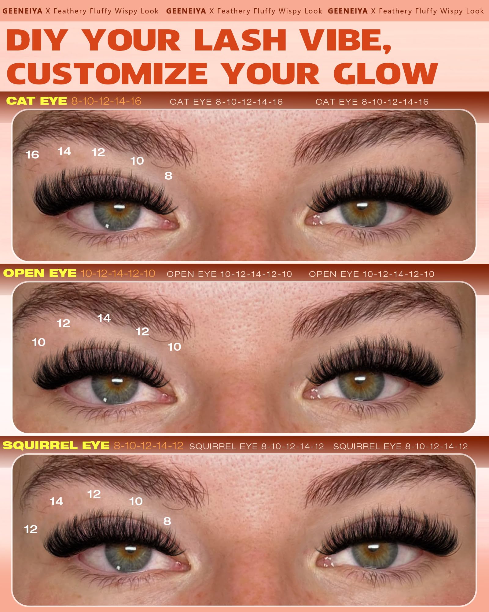 Geeneiya Fluffy Lash Clusters beginner-friendly DIY extension for easy at-home use.