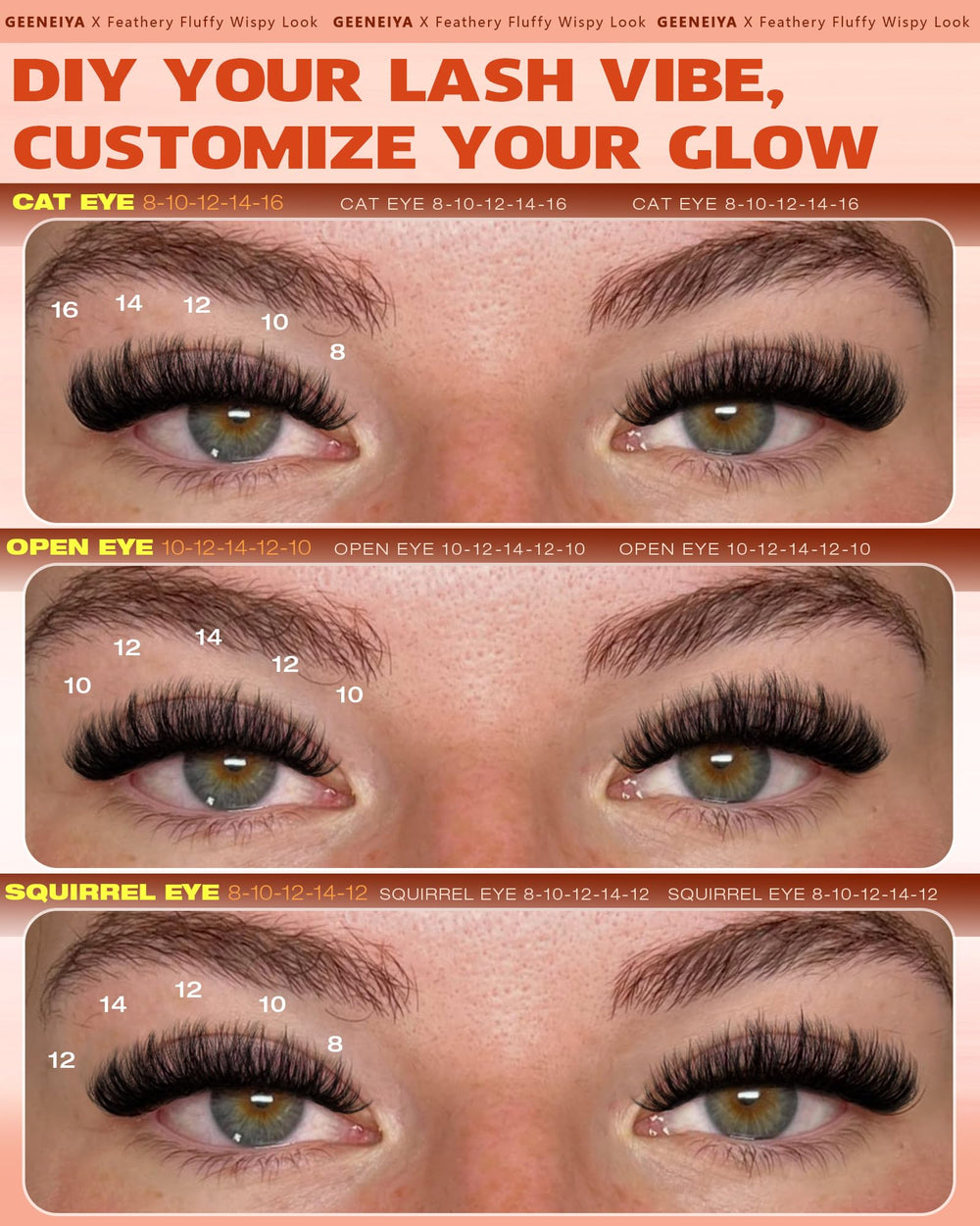 Geeneiya Fluffy Lash Clusters beginner-friendly DIY extension for easy at-home use.