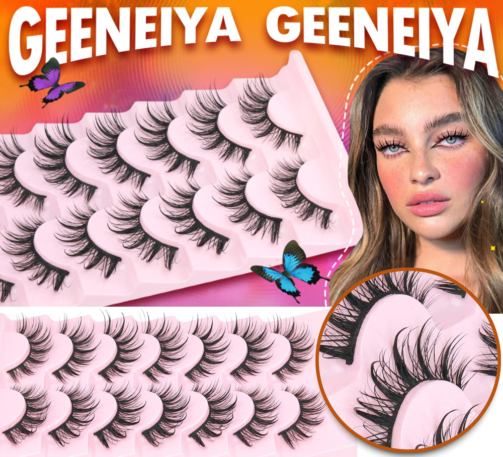 Geeneiya Individual Cluster Effect lashes create a natural, fluttery look for day use.