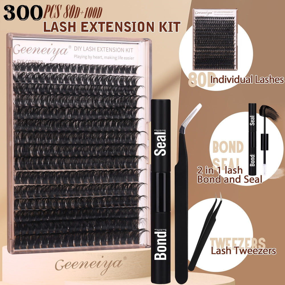Geeneiya lash bond and seal 10ml for secure cluster adhesion