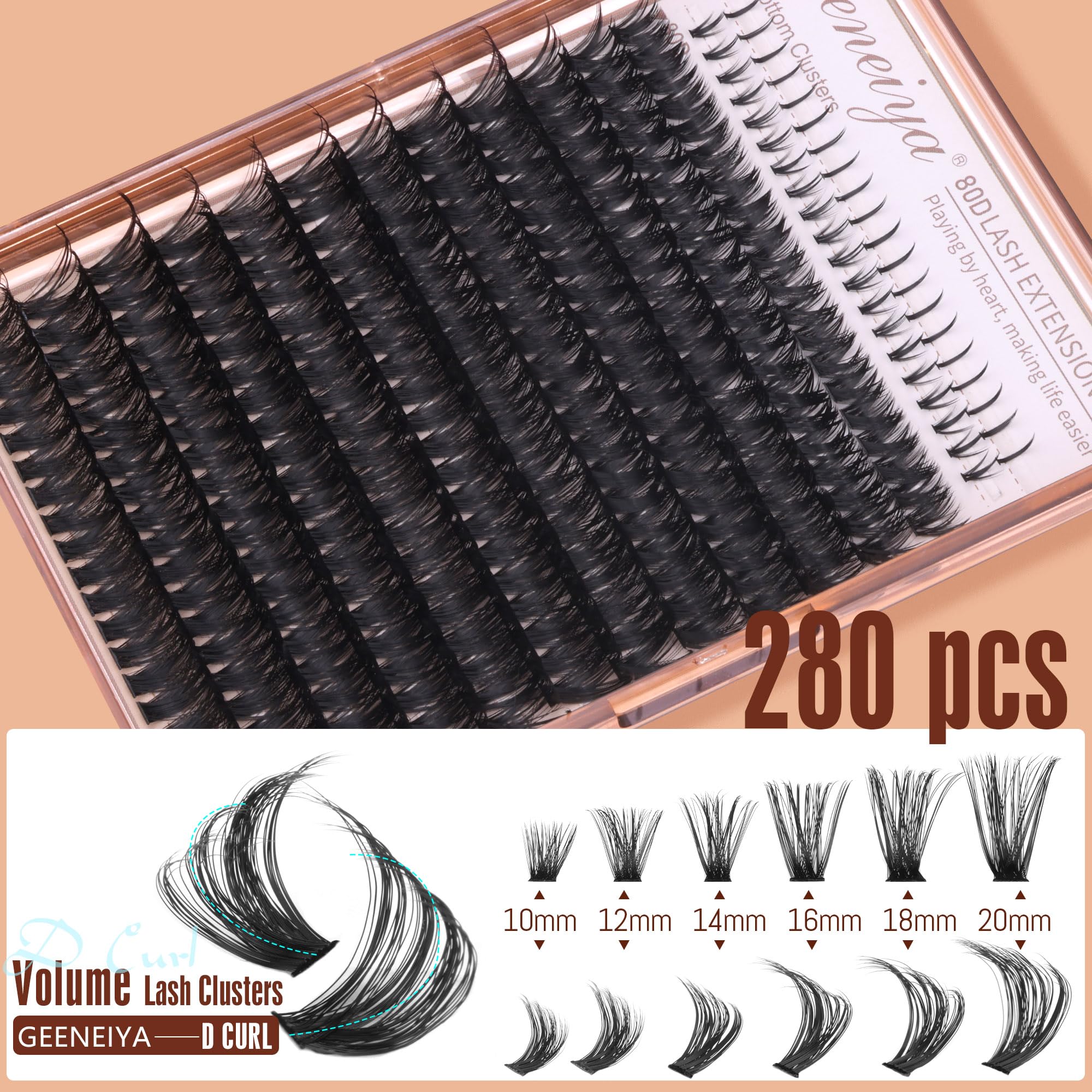 Geeneiya matte black wispy lash clusters deliver lightweight, natural feel