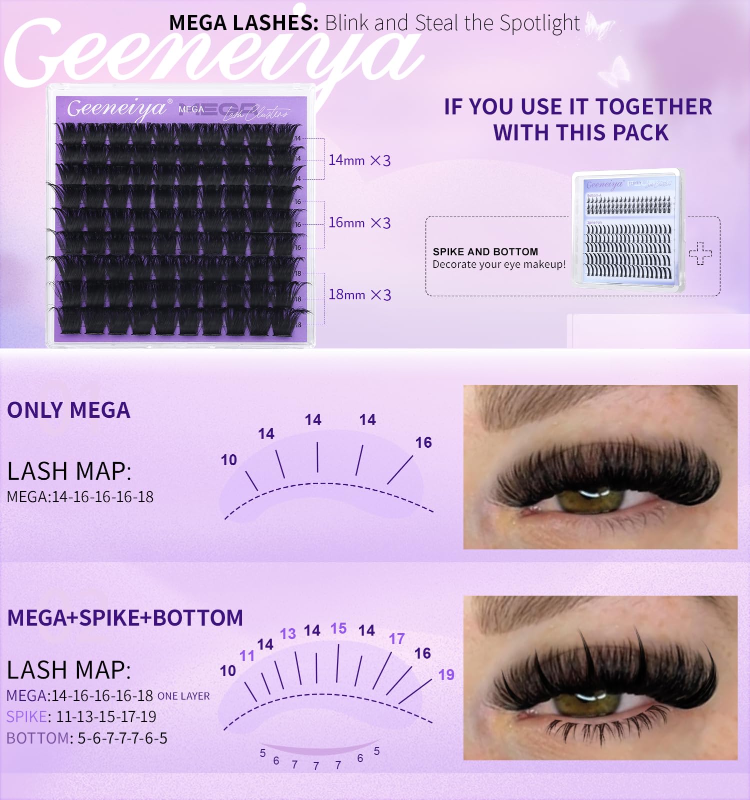 Geeneiya durable lashes hold curl and shape with proper care.