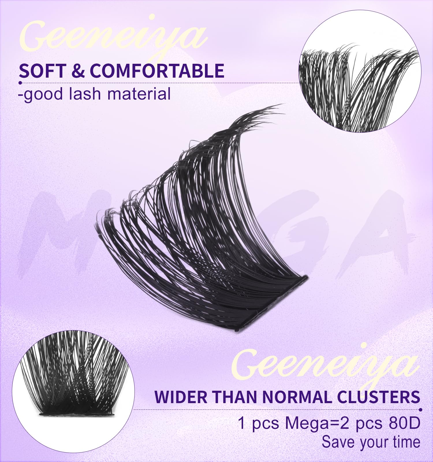 Geeneiya 14-16-18mm lash lengths offer versatile styles from natural to glam.