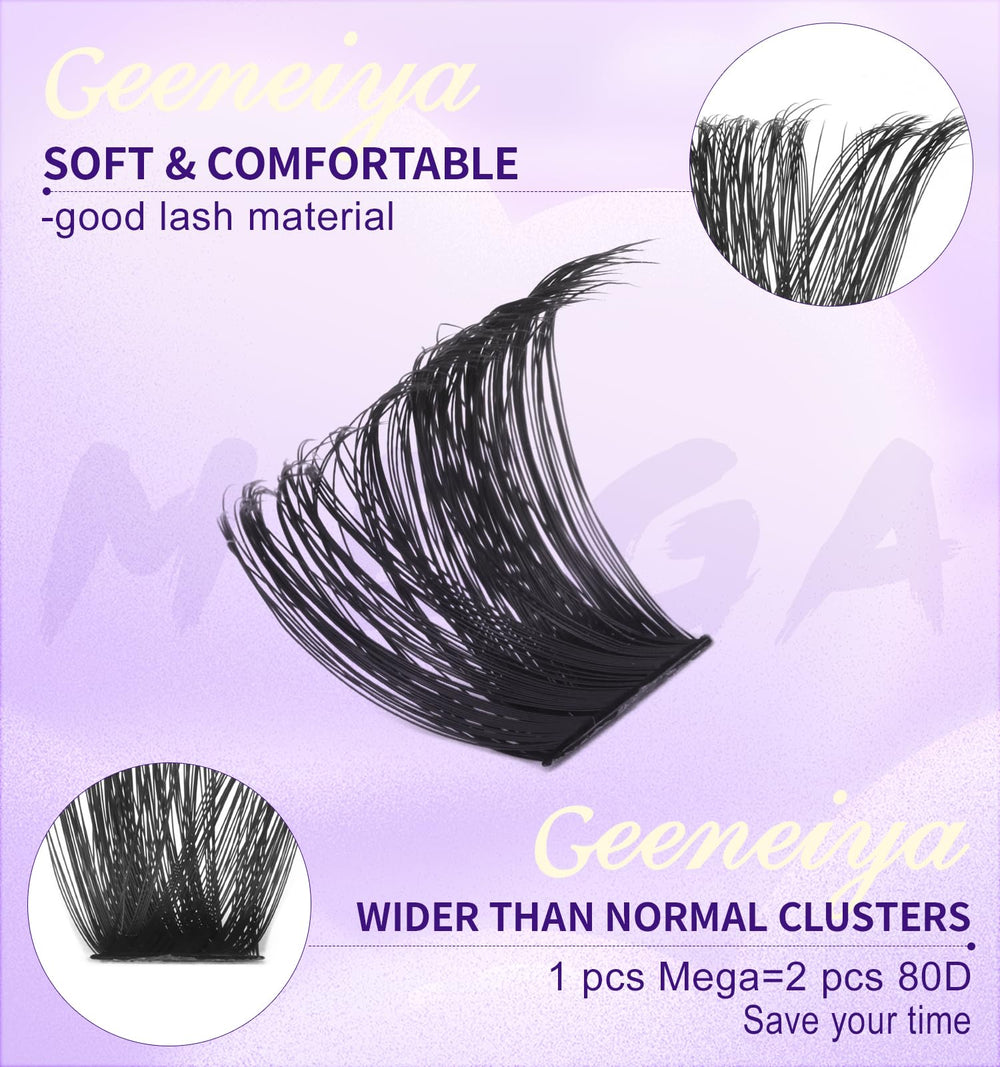 Geeneiya 14-16-18mm lash lengths offer versatile styles from natural to glam.