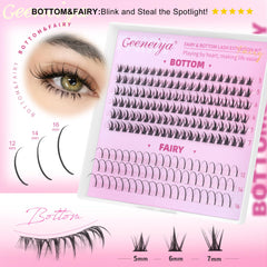 Geeneiya Mermaid lash clusters for tapered, fluttery lashes with natural lift.