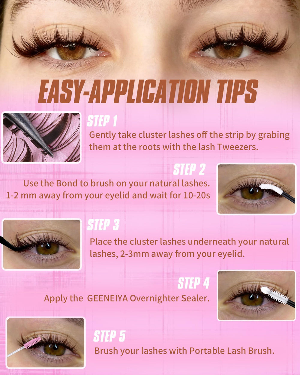 Geeneiya Gift-ready Pink Packaging suits lash lovers.