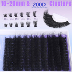 Geeneiya silk mink cluster lashes offer soft, durable volume.
