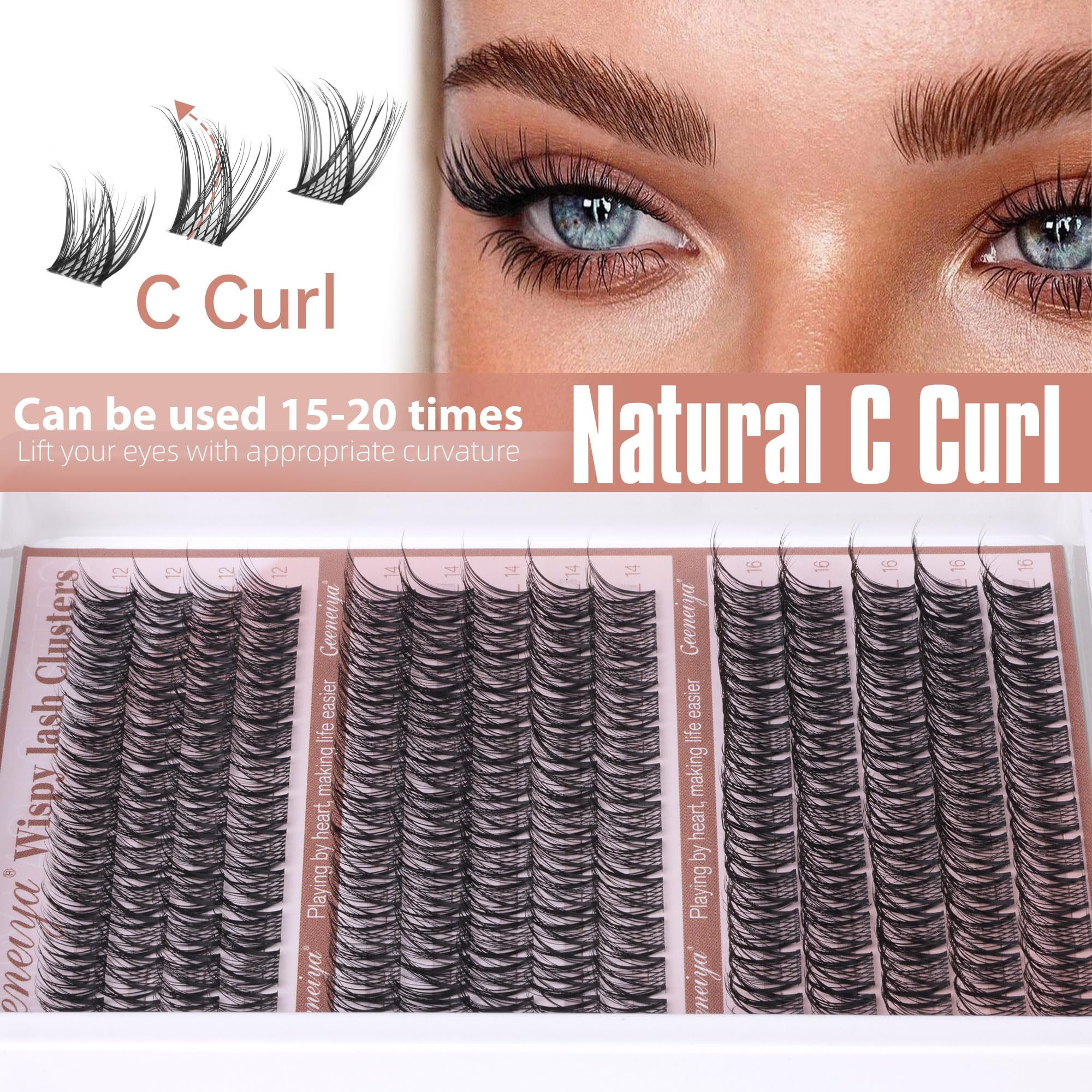 Geeneiya wispy clusters blend seamlessly for everyday wear