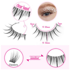 Geeneiya wispy manga clusters pack adding volume and texture to eyes.