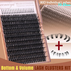 Geeneiya wispy volume clusters 10-20mm show dramatic fullness and natural look