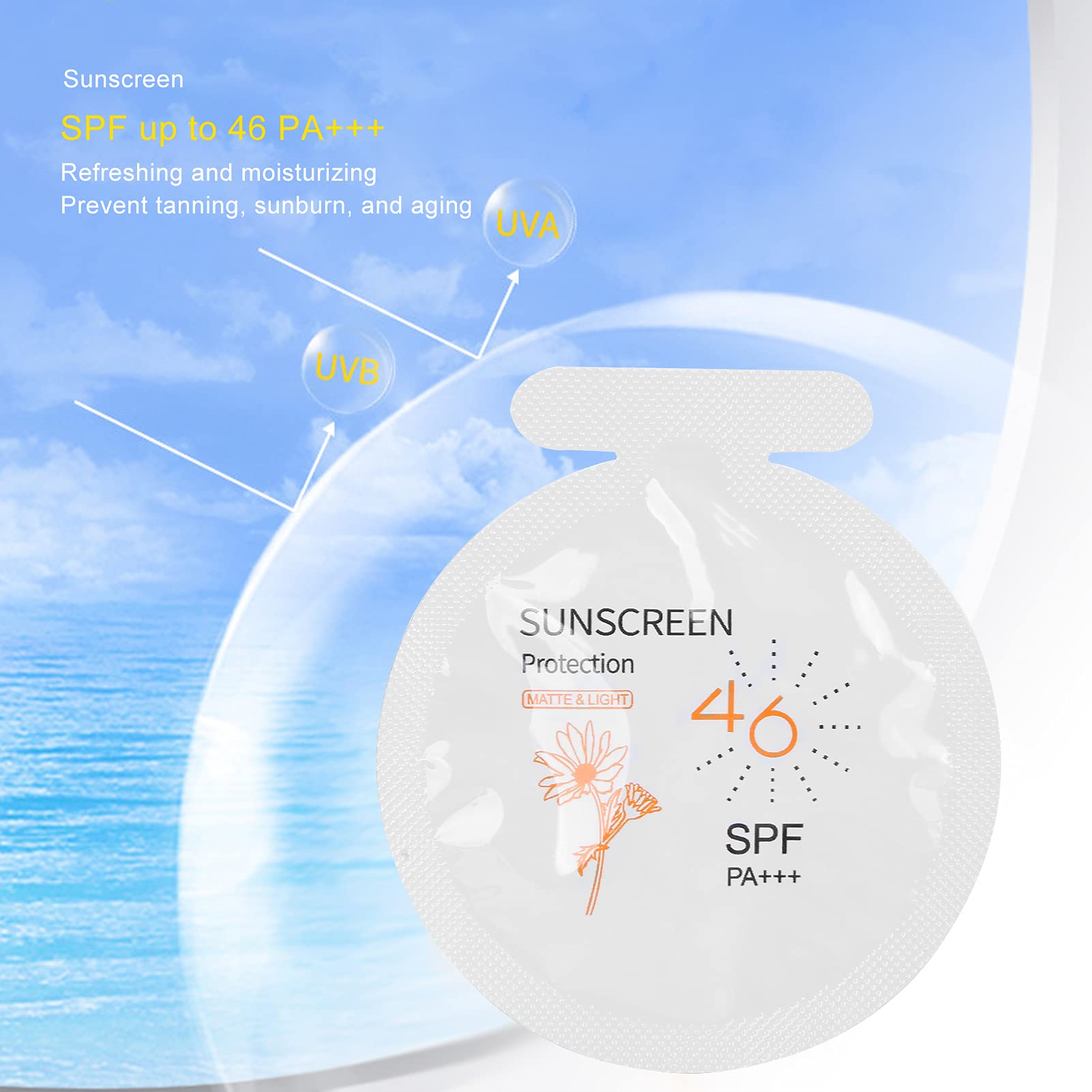 Gegong sunscreen provides skin protection under sun exposure.