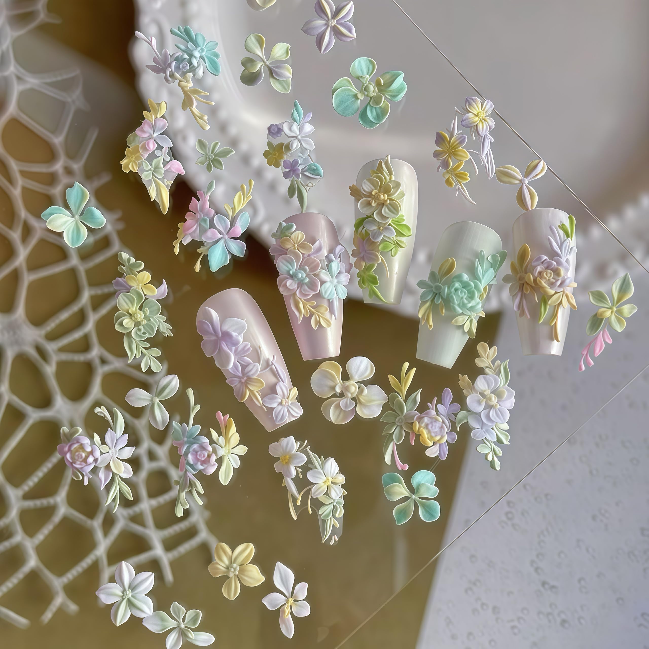 Gehaiwo 3D flowers mold suitable for resin charms and DIY jewelry components
