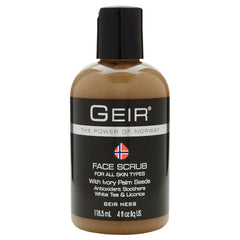 Geir Ness Face Scrub showcasing clear-skin focus for daily exfoliation