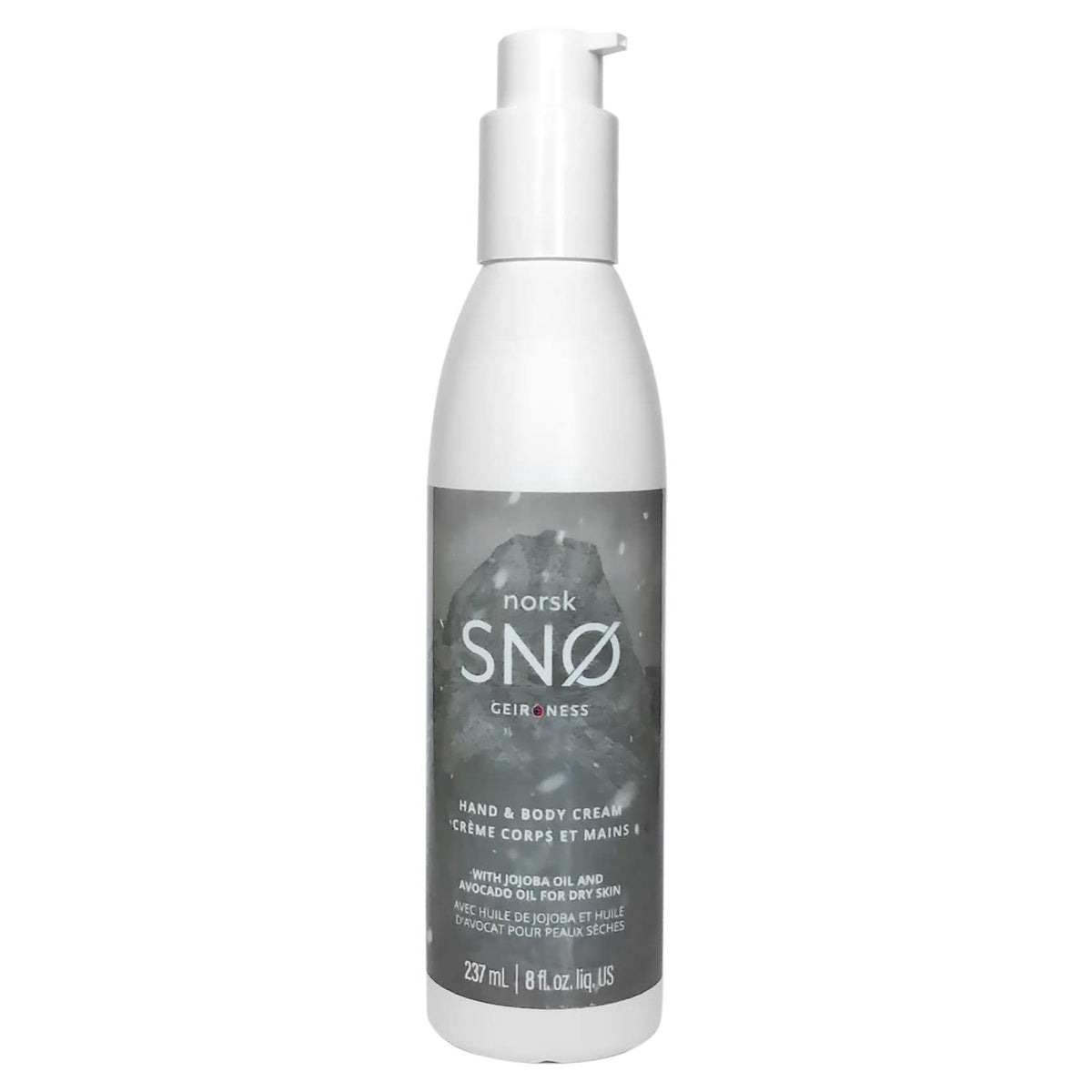 Geir Ness Norsk Sno Hand & Body Cream jar showing rich hydration for dry skin.