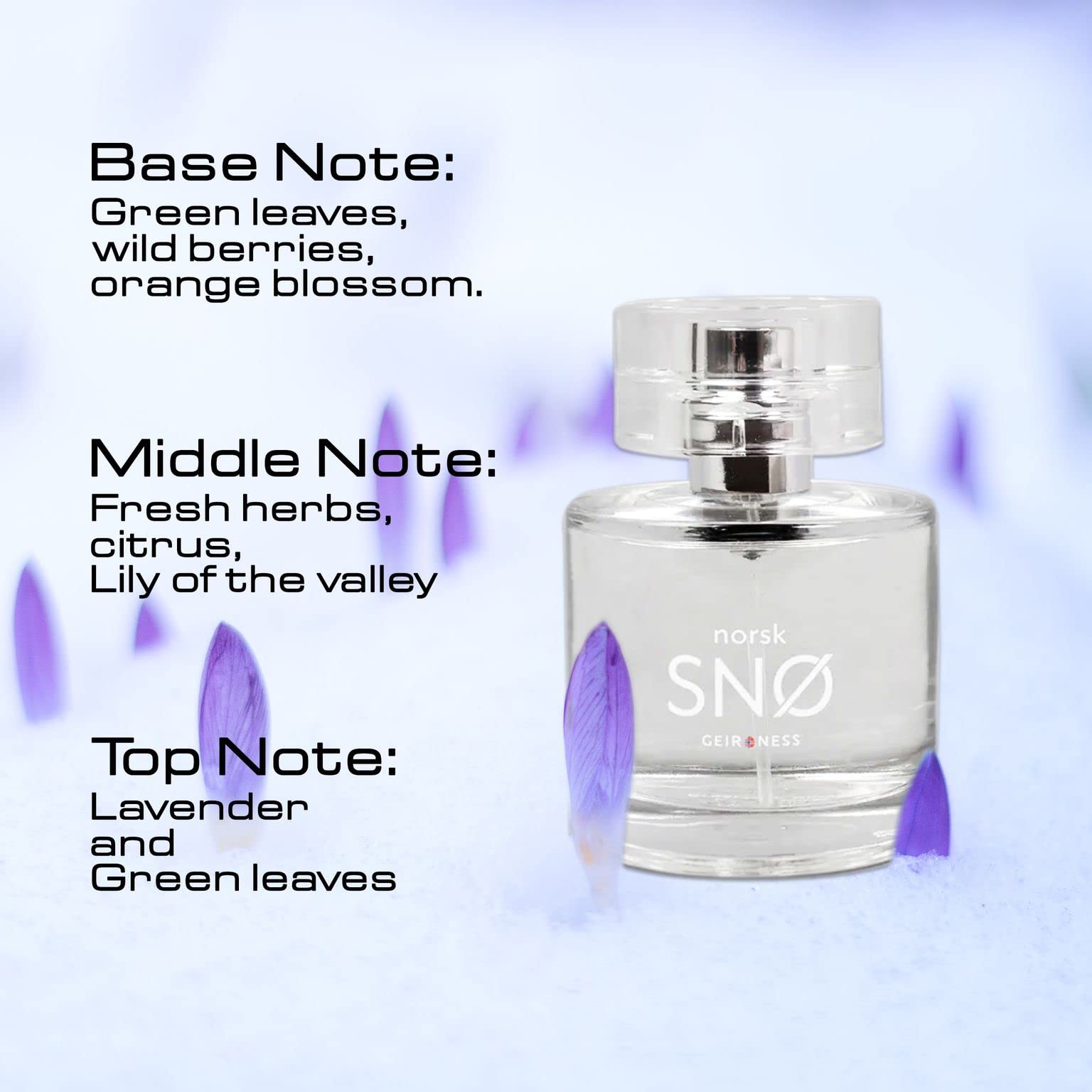 Geir Ness Norsk Snø packaging box suggesting gift-ready presentation