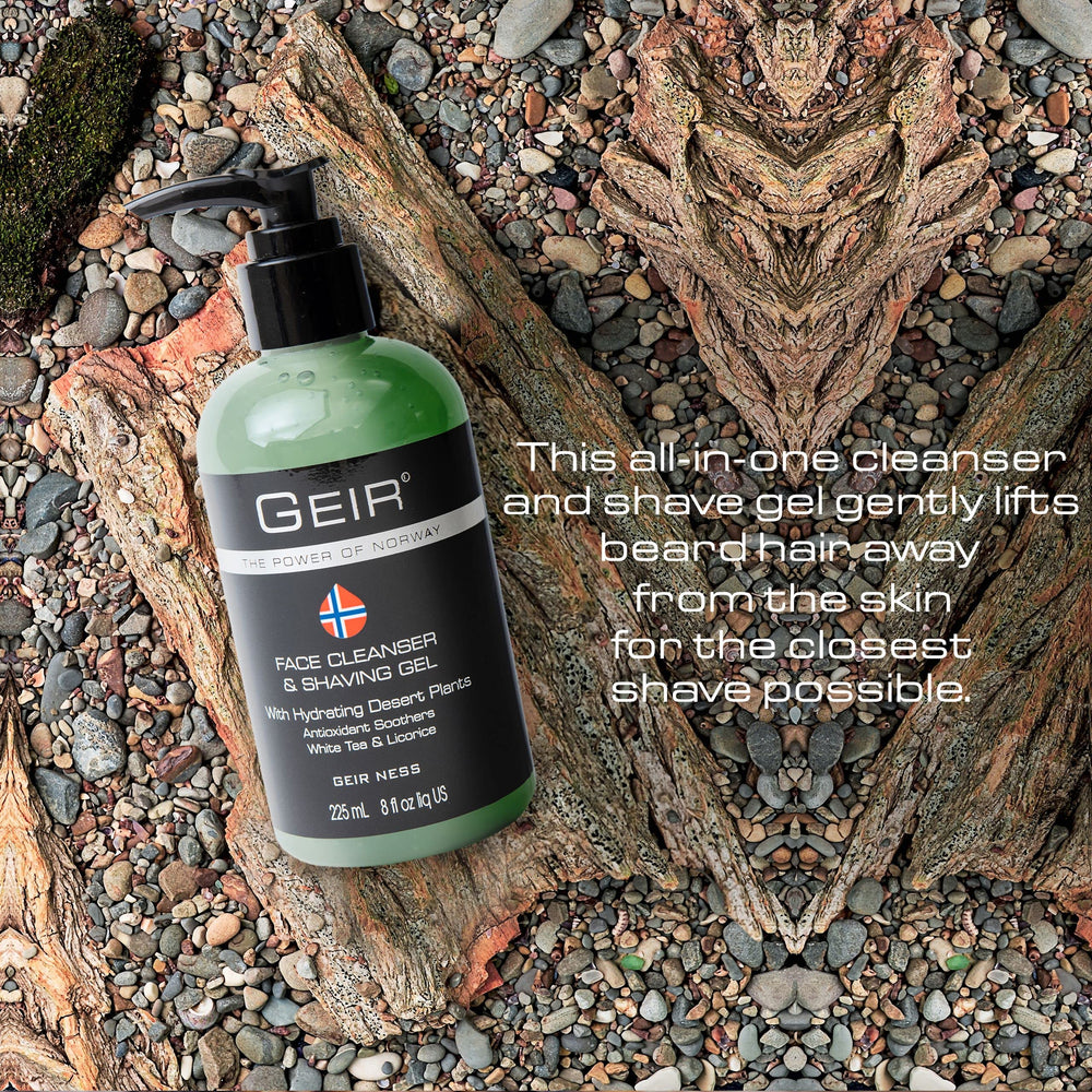 Rinsed clean skin ready for daily routines after Geir Ness cleanse
