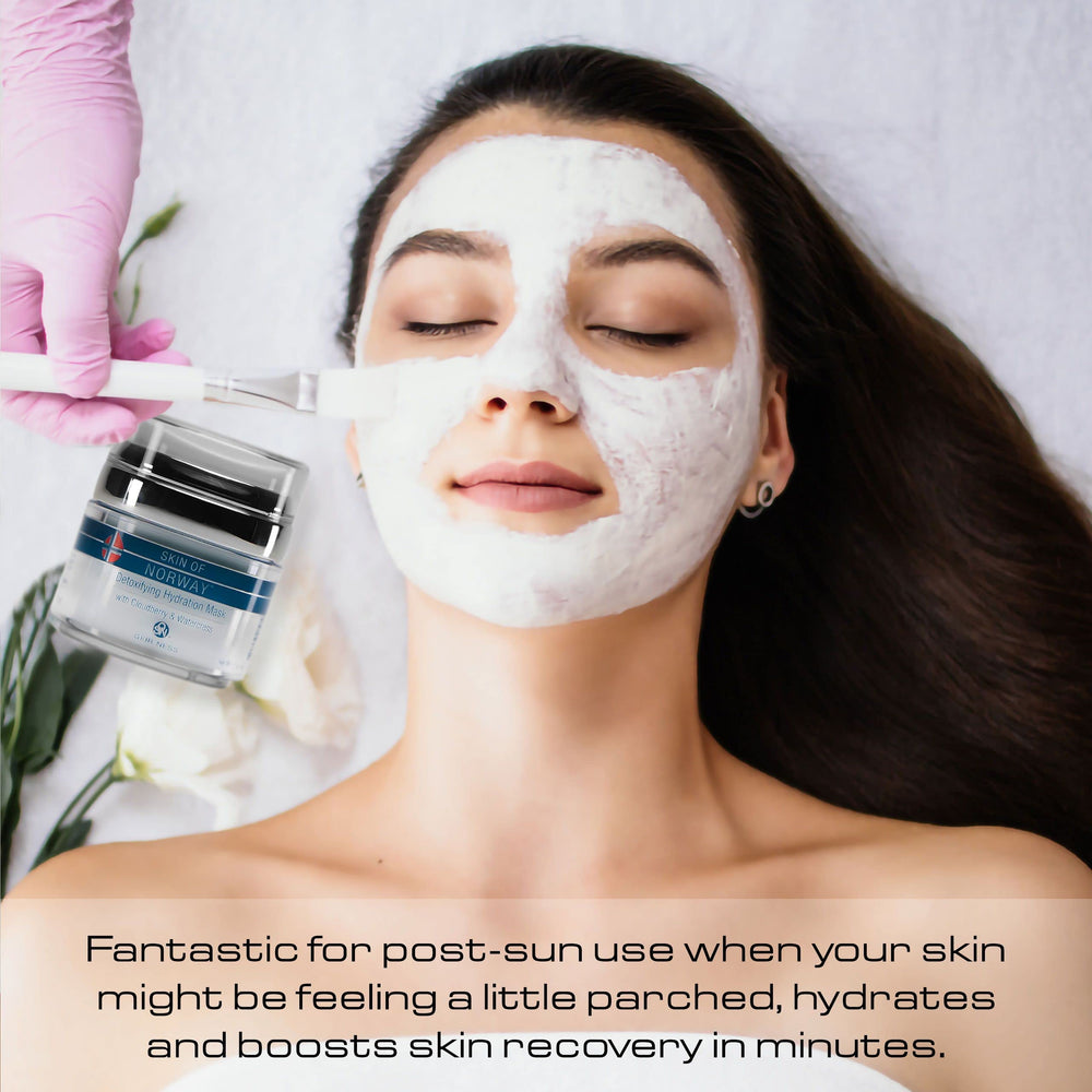 Geir Ness Detoxifying Mask in use on the face for gentle hydration.